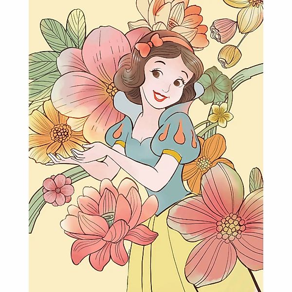 Komar Poster Snow White Flowers Disney B/L: ca. 40x50 cm günstig online kaufen