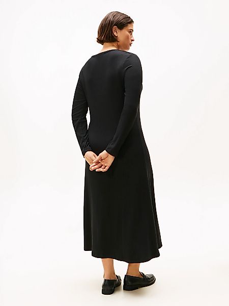 Tommy Hilfiger Curve A-Linien-Kleid CRV 5X2 RIB FLARE MIDI DRESS LS in groß günstig online kaufen