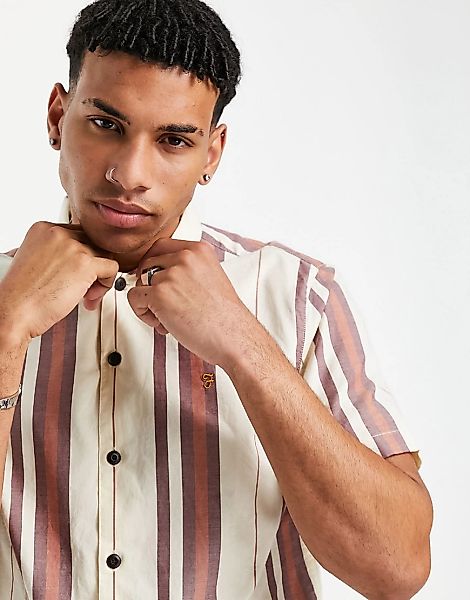 Farah – Laredo – Kurzärmliges Hemd mit Streifen-Neutral günstig online kaufen