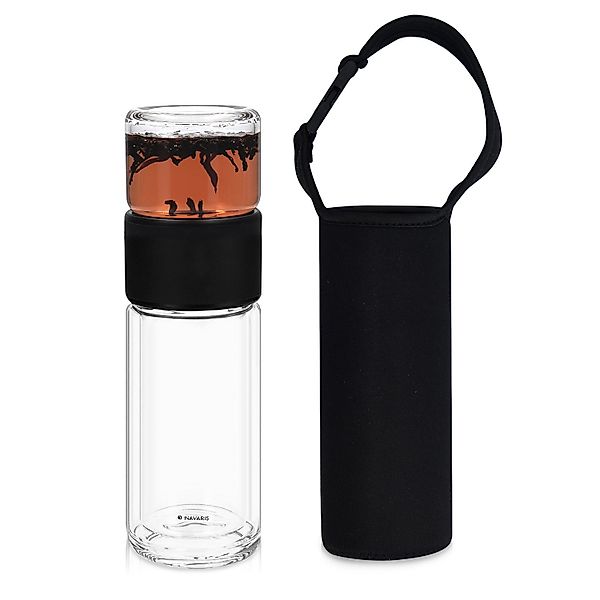 Navaris Wasserspender Teeflasche aus Glas mit günstig online kaufen