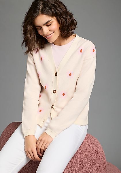 KangaROOS Strickjacke Strickjacke aus Feinstrick, bequeme Passform, weite L günstig online kaufen