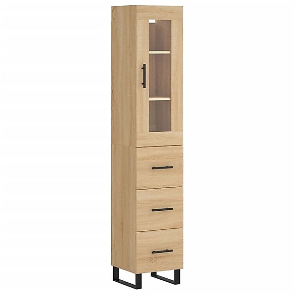 vidaXL Highboard Sonoma-Eiche 34,5x34x180 cm Holzwerkstoff 3199260 günstig online kaufen
