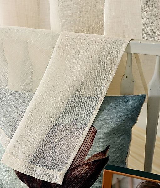 Woltu Gardine, Ösen (1 St), halbtransparent, günstig online kaufen