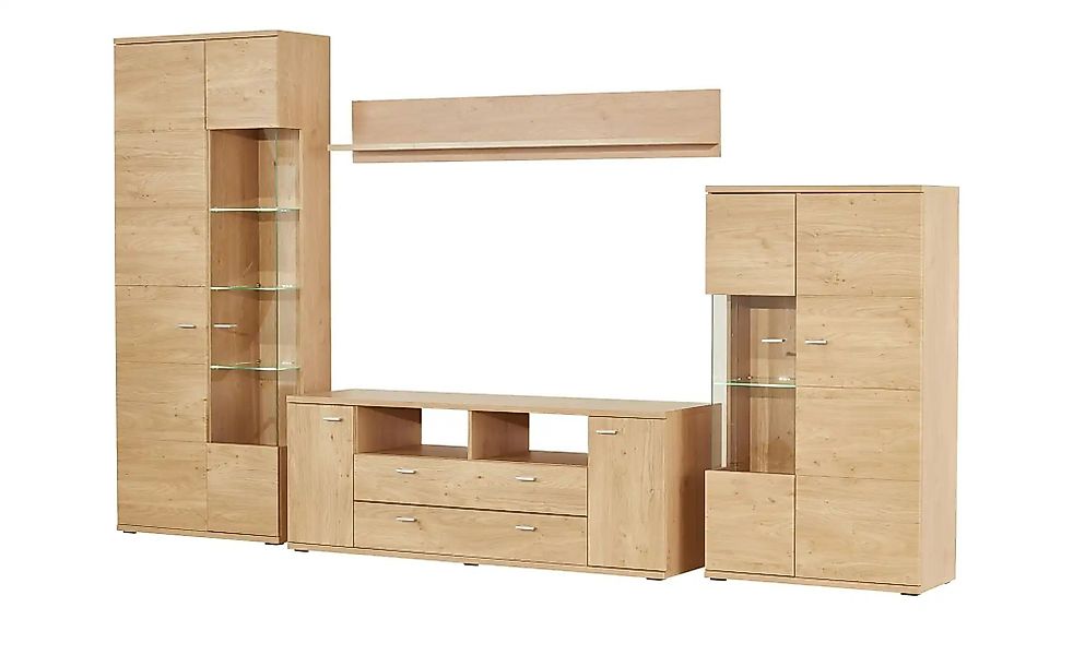 uno Wohnwand  Oregon ¦ holzfarben ¦ Maße (cm): B: 320 H: 200 T: 48.0 Kommod günstig online kaufen