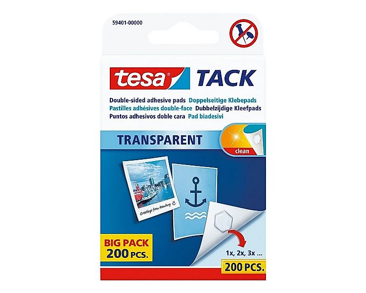 tesa Klebepad TACK Big Pack (200-St) wiederablösbar / wiederverwendbar, tra günstig online kaufen
