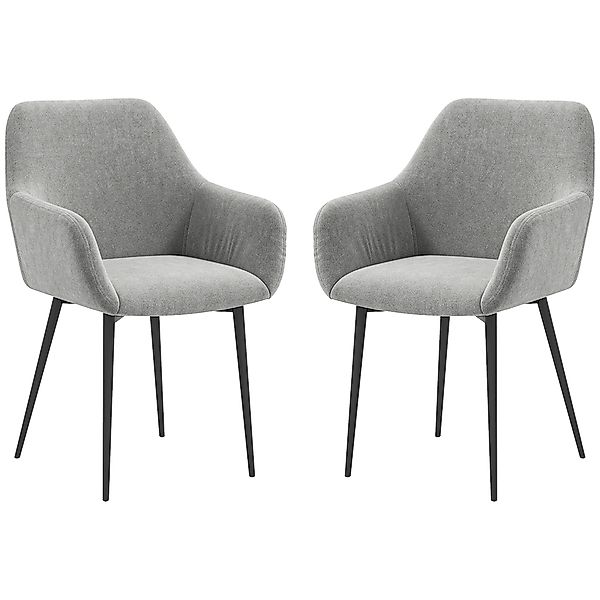 HOMCOM Set 2 Esszimmerstühle Nordisches Design, Küchenstühle Polsterung aus günstig online kaufen