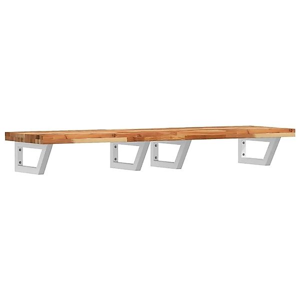 vidaXL Waschbeckenregal Wandmontage Stahl und Akazienholz 3302750 günstig online kaufen