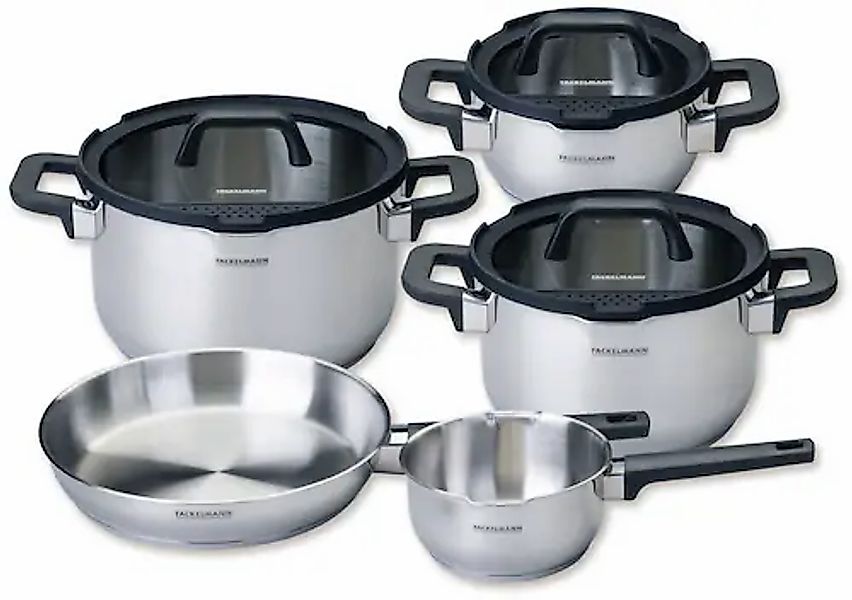 FACKELMANN Topf-Set »Elmau« Edelstahl Set, 8 Stk. tlg. Deckel mit Abgießfun günstig online kaufen