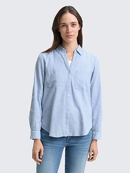 TOM TAILOR Langarmbluse Bluse mit Brusttaschen günstig online kaufen