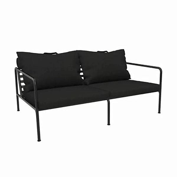 Gartensofa 2-Sitzer Avon metall textil schwarz / L 159 cm - Stoff & Stahl - günstig online kaufen