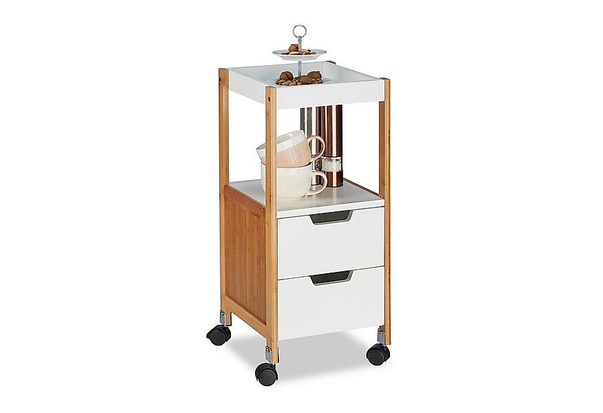 relaxdays Küchenwagen Rollwagen mit Schubladen günstig online kaufen
