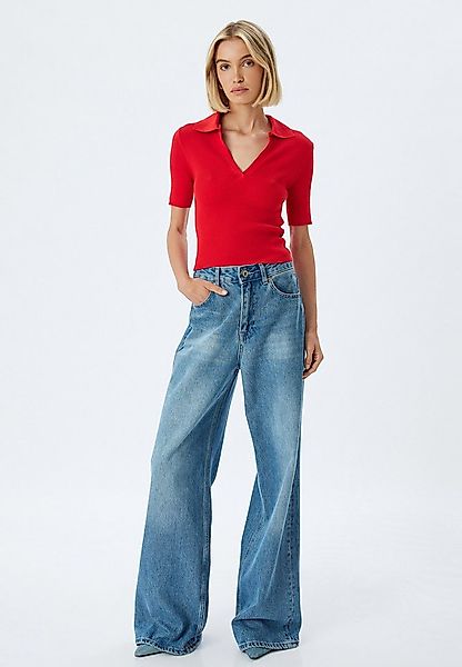 Koton Kurzarmpullover Polokragen Regular günstig online kaufen