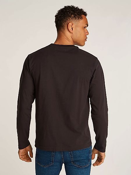 Calvin Klein Rundhalsshirt "SPLIT LINE LOGO LS T-SHIRT", mit Logoprint günstig online kaufen