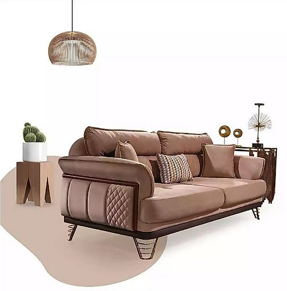 JVmoebel Sofa Beiger Dreisitzer Luxus Sofa Moderne Wohnzimmer, 1 Teile, Mad günstig online kaufen