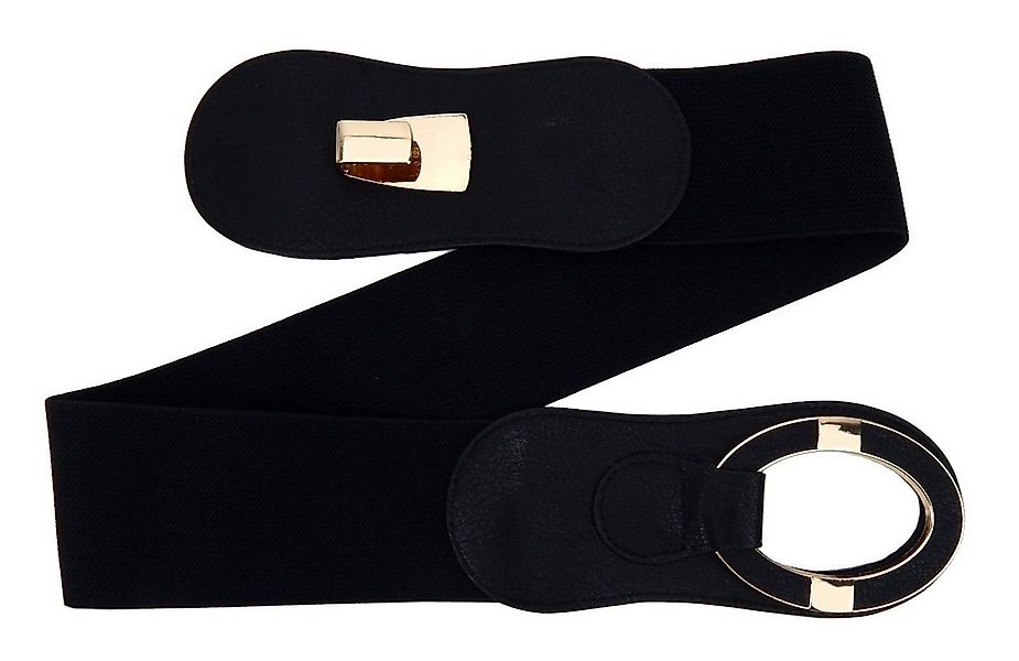 Ella Jonte Stretchgürtel modischer Taillengürtel mit edler Schnalle schwarz günstig online kaufen