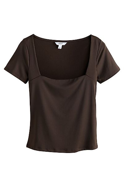 Next T-Shirt Weiches Kurzarmoberteil mit eckigem Ausschnitt (1-tlg) günstig online kaufen