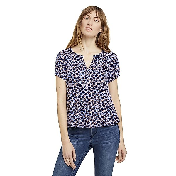 Tom Tailor Kurzarm T-shirt 36 Navy Blue Copper Floral Design günstig online kaufen