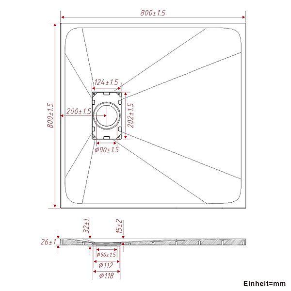 AQUABATOS Eckduschwanne Duschwanne 80x80 SMC Duschtasse günstig online kaufen