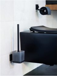 WENKO WC-Garnitur "Vacuum-Loc Modell Quadro" aus Edelstahl  Kunststoff WC-B günstig online kaufen