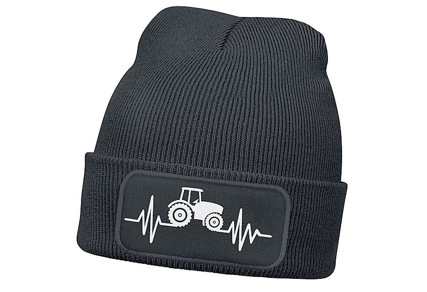 MoonWorks Beanie Herren Beanie mit Patch Strickmütze Traktor Herzschlag Auf günstig online kaufen