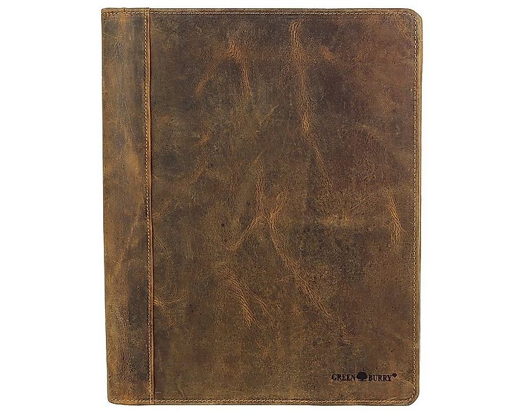 Greenburry Schreibmappe Vintage A4 Leder Reißverschluss Schreibmappe Aktenm günstig online kaufen