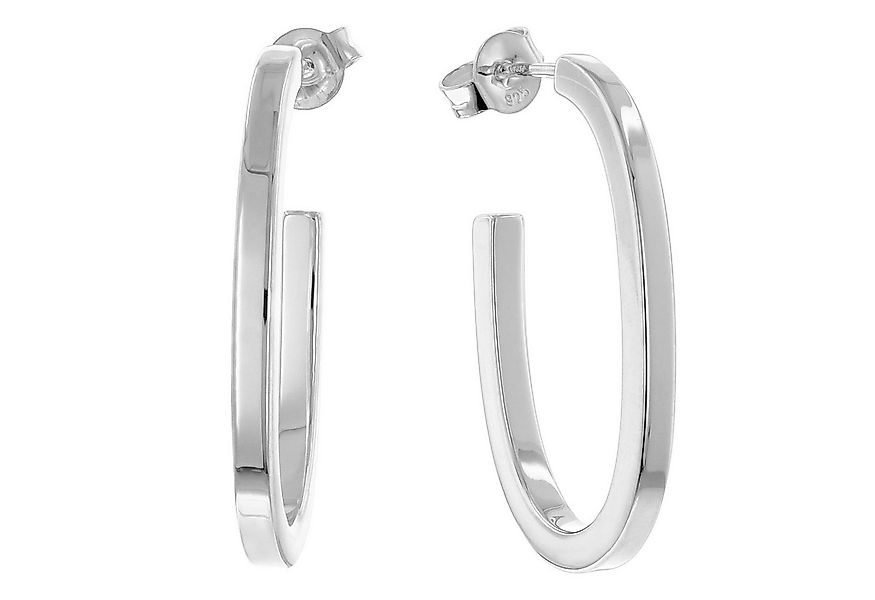 trendor Paar Creolen Damen-925 Silber Steck-Creolen 30 mm günstig online kaufen