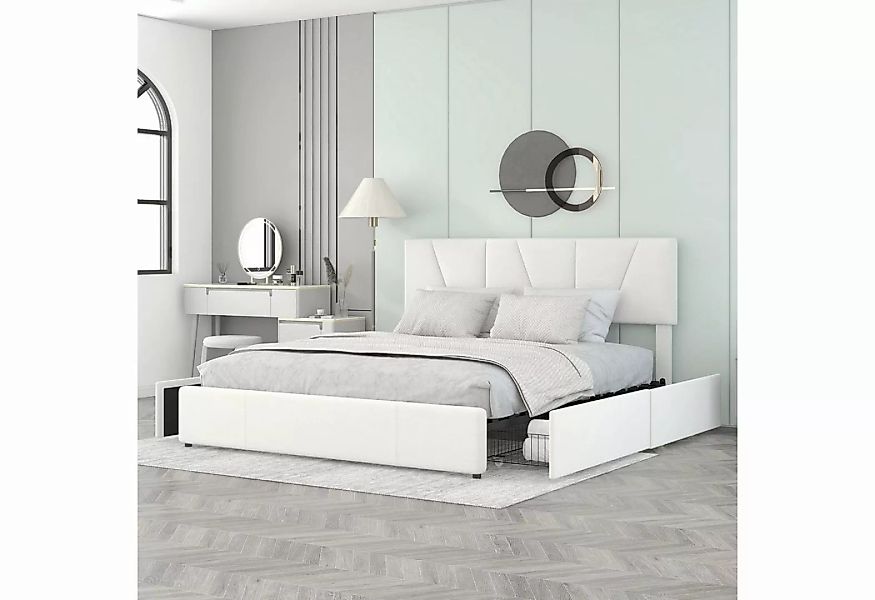 REDOM Bett Doppelbett Gästebett Gepolsterte Betten (mit vier Schubladen auf günstig online kaufen
