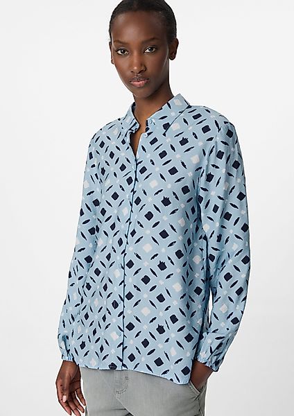 comma casual identity Langarmbluse Strukturierte Hemdbluse günstig online kaufen