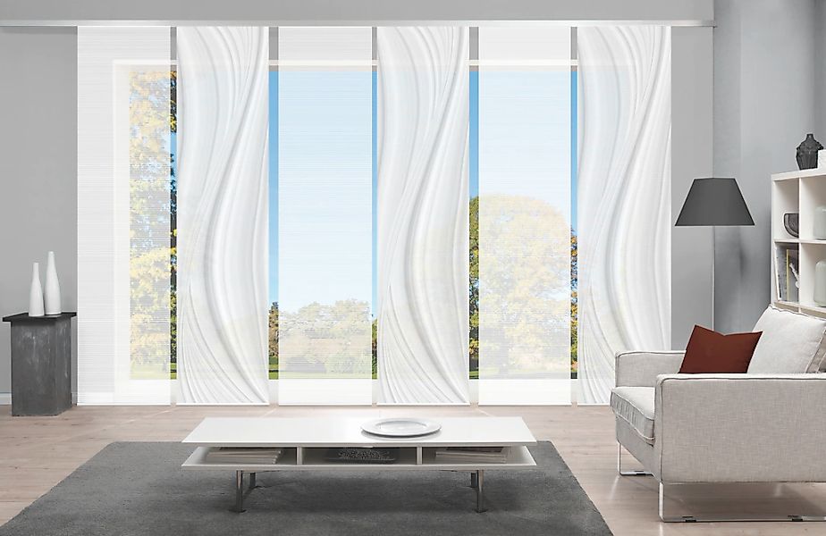 Vision S Schiebegardine "LAURINA 6er SET" Paneelwagen 6 Stk. tlg. Schiebevo günstig online kaufen