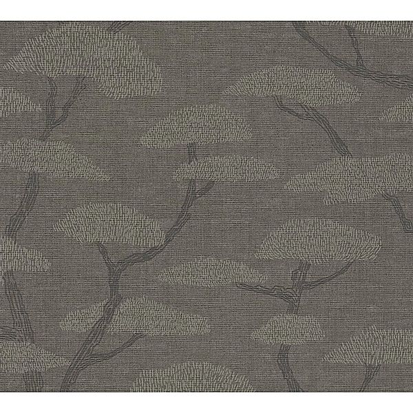 PROFHOME 387415-GU Asia Tapete Wald Matt Braun Beige Anthrazit 0,53 m x 10, günstig online kaufen