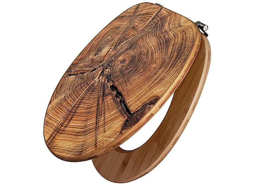 banjado WC-Sitz Bambus Motiv Jahresringe (umweltfreundliches Material, Edel günstig online kaufen