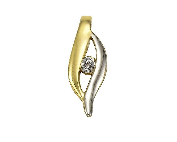 Vivance Kettenanhänger 375/- Gelbgold bicolor Zirkonia günstig online kaufen