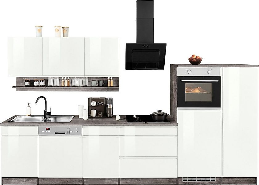 KOCHSTATION Küchenzeile KS-Virginia, Breite 350 cm, mit Glaskeramik-oder In günstig online kaufen