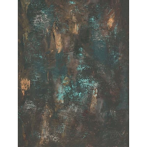 Bricoflor Dunkelgrüne Tapete In Patina Optik Fototapete Mit Rost Motiv Indu günstig online kaufen