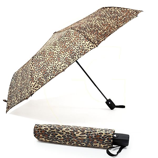 Gravidus Taschenregenschirm Taschenschirm Leopardenmuster Automatik 8 günstig online kaufen