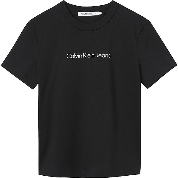Calvin Klein Jeans Shrunken Institutional Kurzärmeliges T-shirt S Ck Black günstig online kaufen