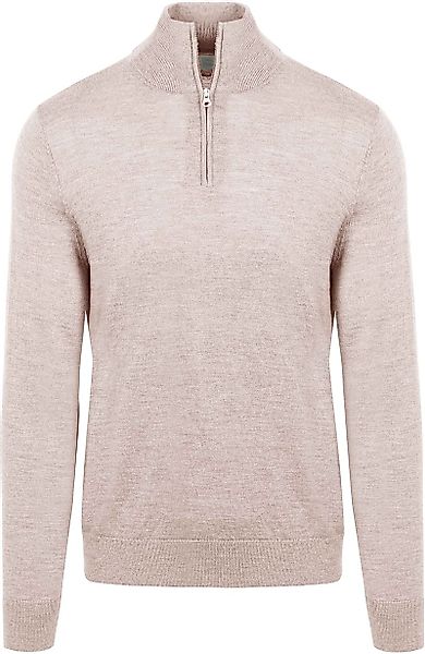 King Essentials The Michael Half Zip Pull Merino Greige - Größe L günstig online kaufen