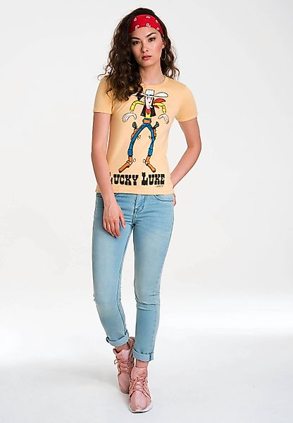 LOGOSHIRT T-Shirt "Lucky Luke Showdown", mit lizenziertem Originaldesign günstig online kaufen