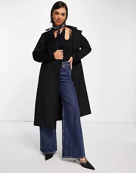 Y.A.S – Asymmetrischer Mantel in Schwarz günstig online kaufen