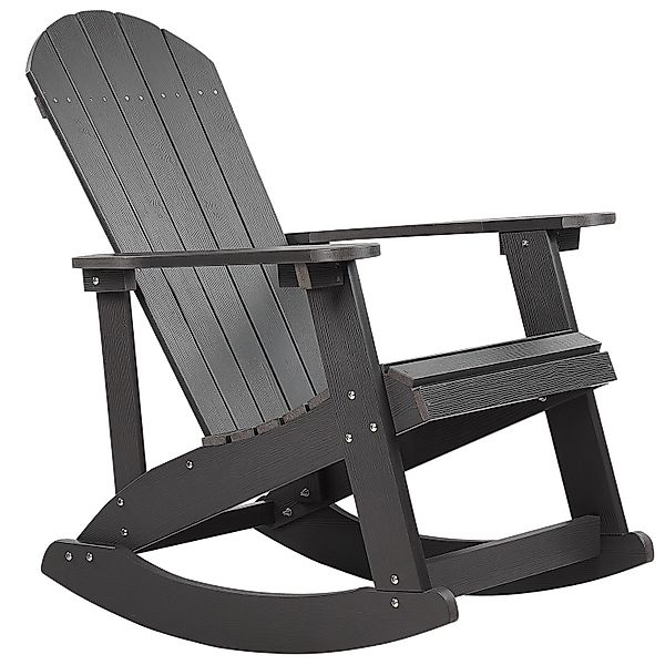 Beliani Schaukelstuhl Grau 94x76x100 günstig online kaufen