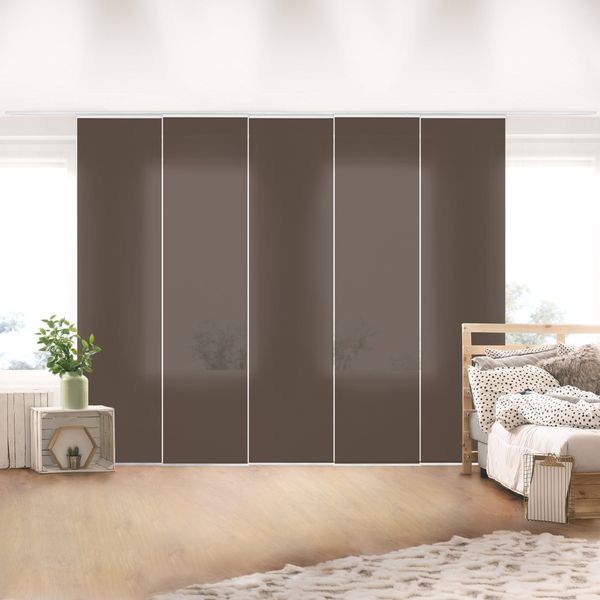 Bilderdepot24 Schiebegardine modern Flächenvorhang blickdicht Cacao günstig online kaufen