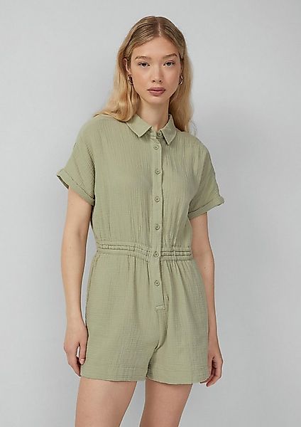 QS Jumpsuit Overall Musselin-Overall mit Elastikbund in der Taille günstig online kaufen