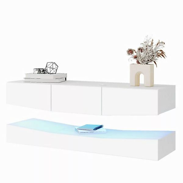 Fine Life Pro TV-Schrank TV Board Weiss Hängend TV Stand (Wand befestigter günstig online kaufen