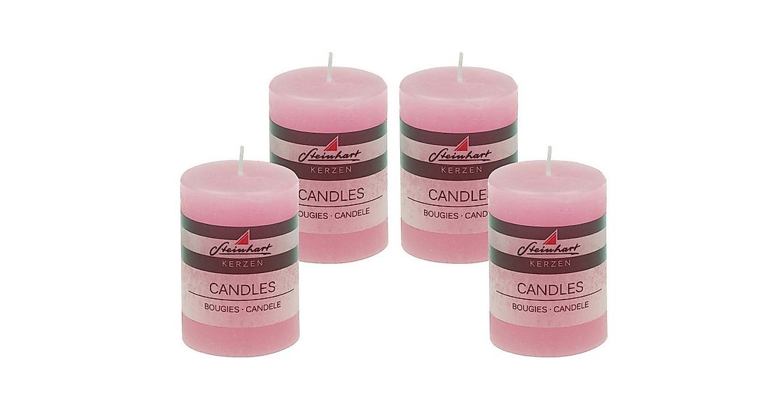 Steinhart Kerzen Adventskerze 4er Set Adventskranzkerzen "Raureif" Rosa 80/ günstig online kaufen