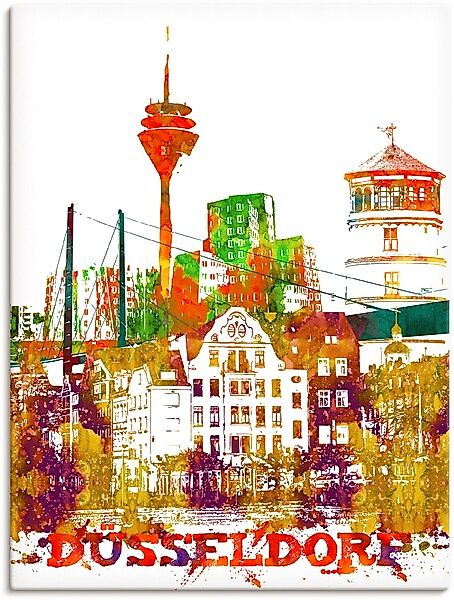 Artland Leinwandbild »Düsseldorf Grafik« Düsseldorf 1 Stk. tlg. auf Keilrah günstig online kaufen