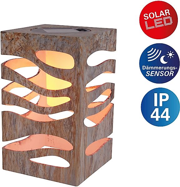 näve LED Solarleuchte "Hilda" LED-Modul 1 Stk. Warmweiß quadratisch, silber günstig online kaufen