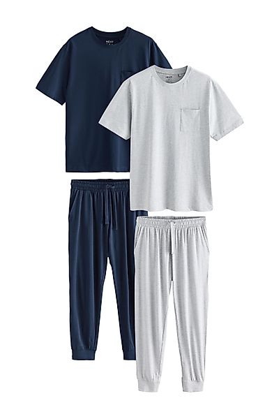 Next Pyjama Schlafanzug mit Bündchen, 2er-Pack günstig online kaufen
