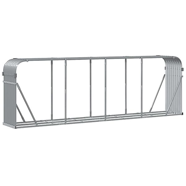 vidaXL Kaminholzunterstand Hellgrau 300x45x100 cm Verzinkter Stahl 364556 günstig online kaufen