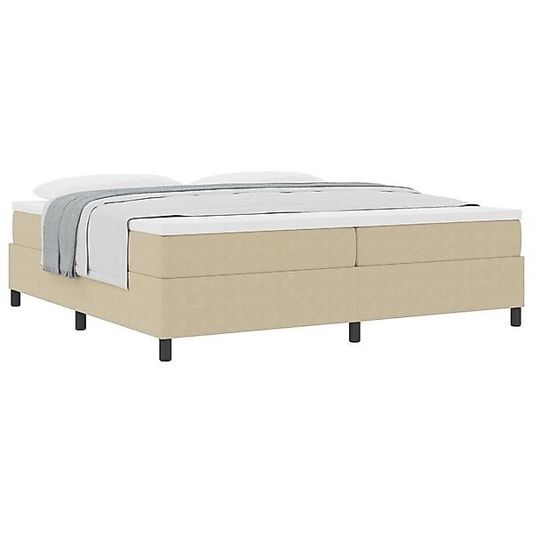 vidaXL Bett Boxspringbett mit Matratze Hellgrün Grau 200x200 cm Cordstoff ( günstig online kaufen
