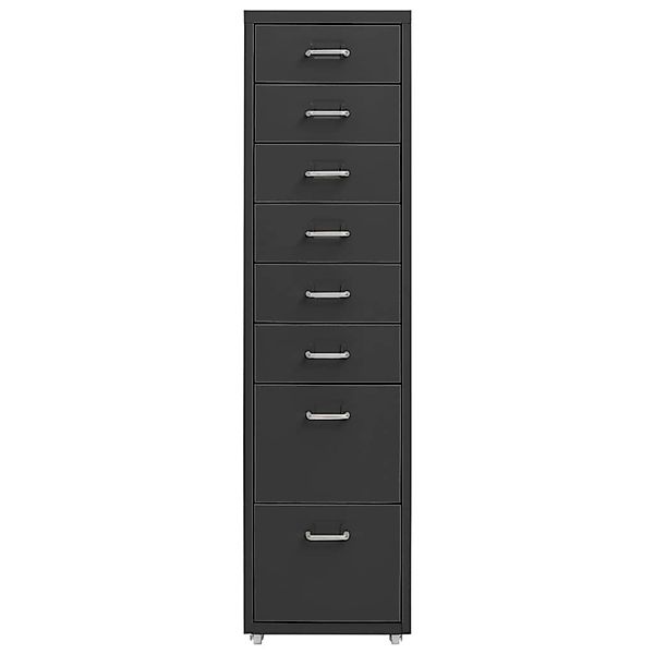 vidaXL Aktenschrank mit Rollen Anthrazit 28x41x109 cm Metall günstig online kaufen